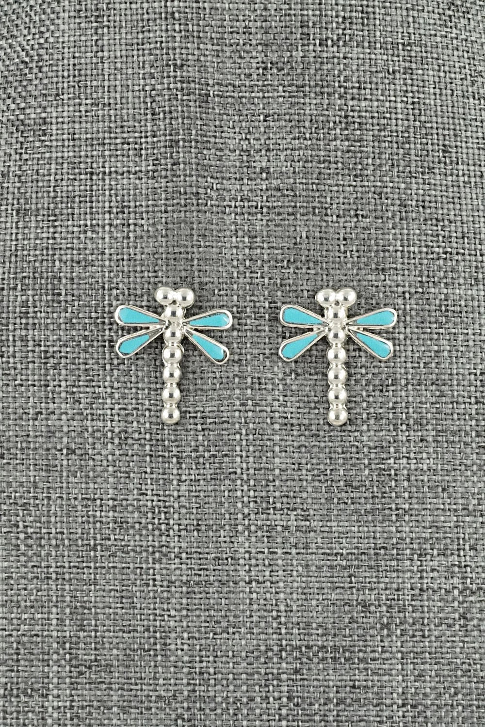 Turquoise & Sterling Silver Earrings - Emma Edaakie