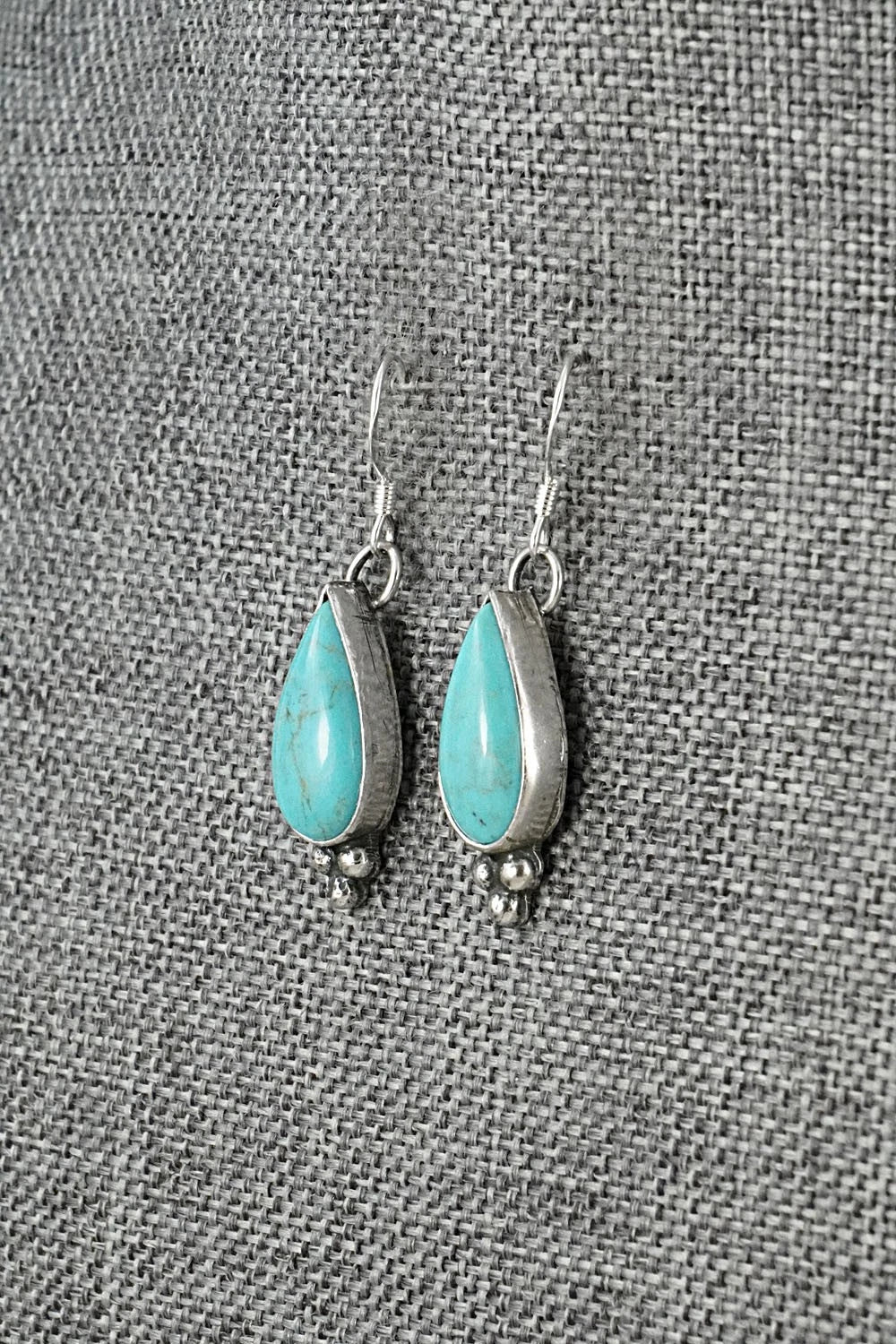 Turquoise & Sterling Silver Earrings - Robinson Martinez
