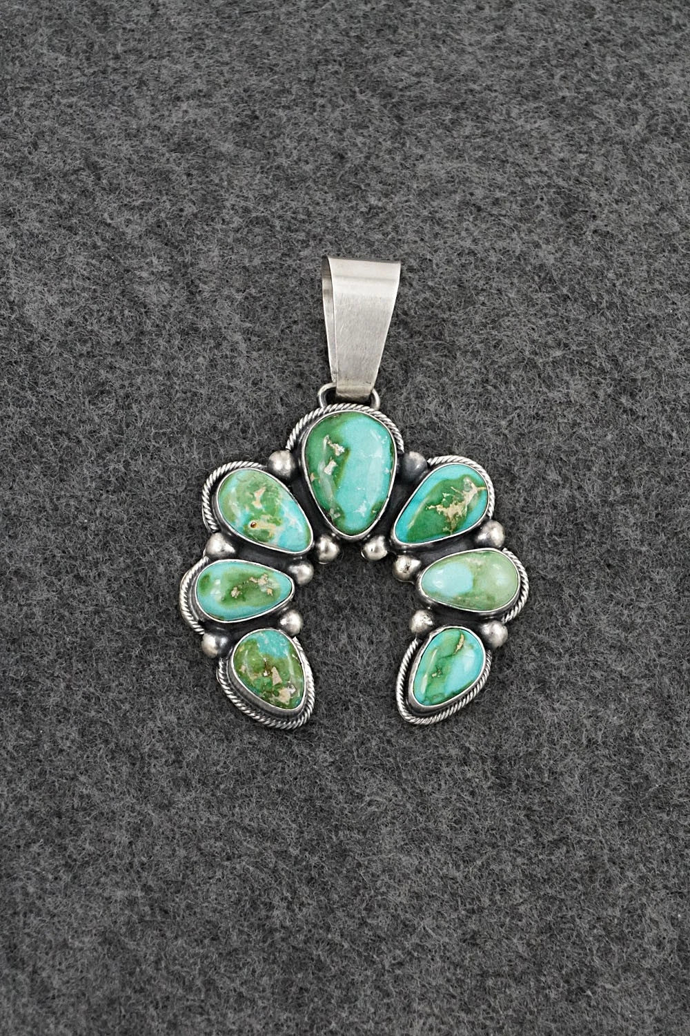 Turquoise & Sterling Silver Pendant - Paul Livingston