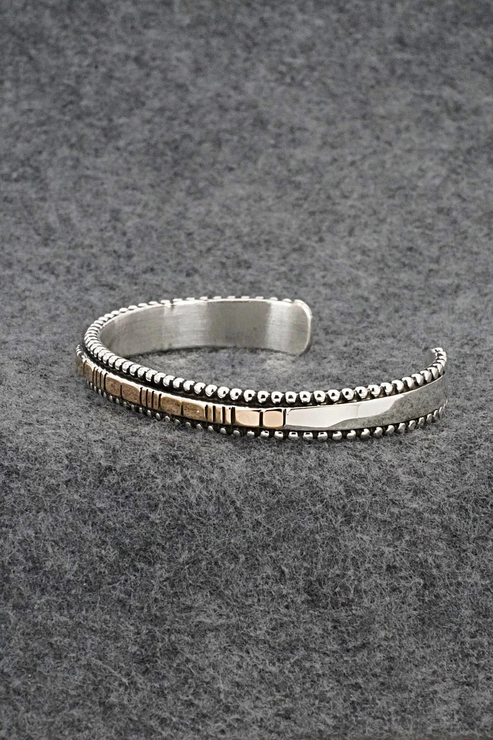 Sterling Silver and 14k Gold Bracelet - Jonathan Nez
