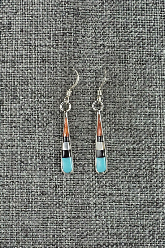 Multi-Stone & Sterling Silver Earrings - Stanford Etsate