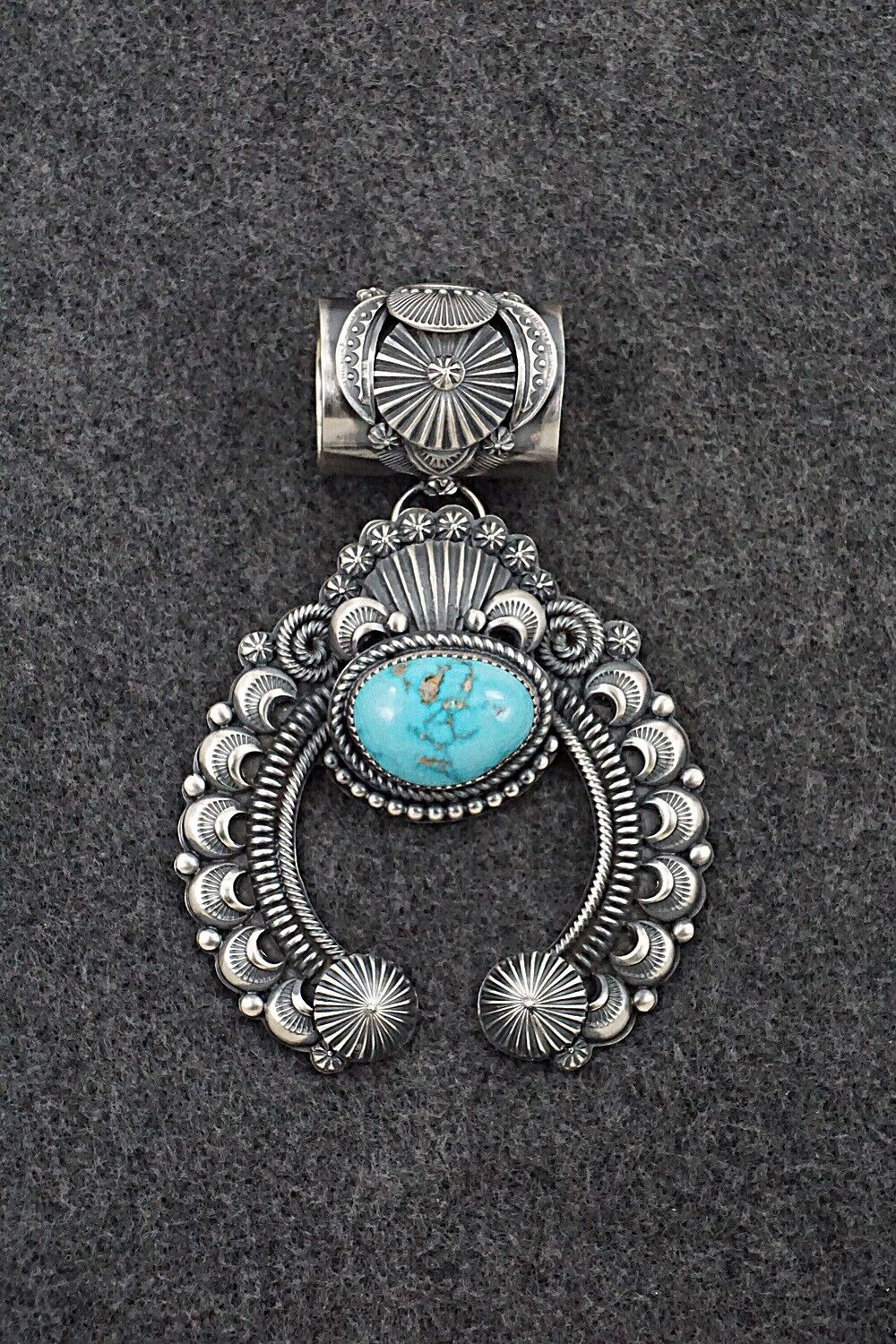 Turquoise & Sterling Silver Pendant - Delbert Gordon