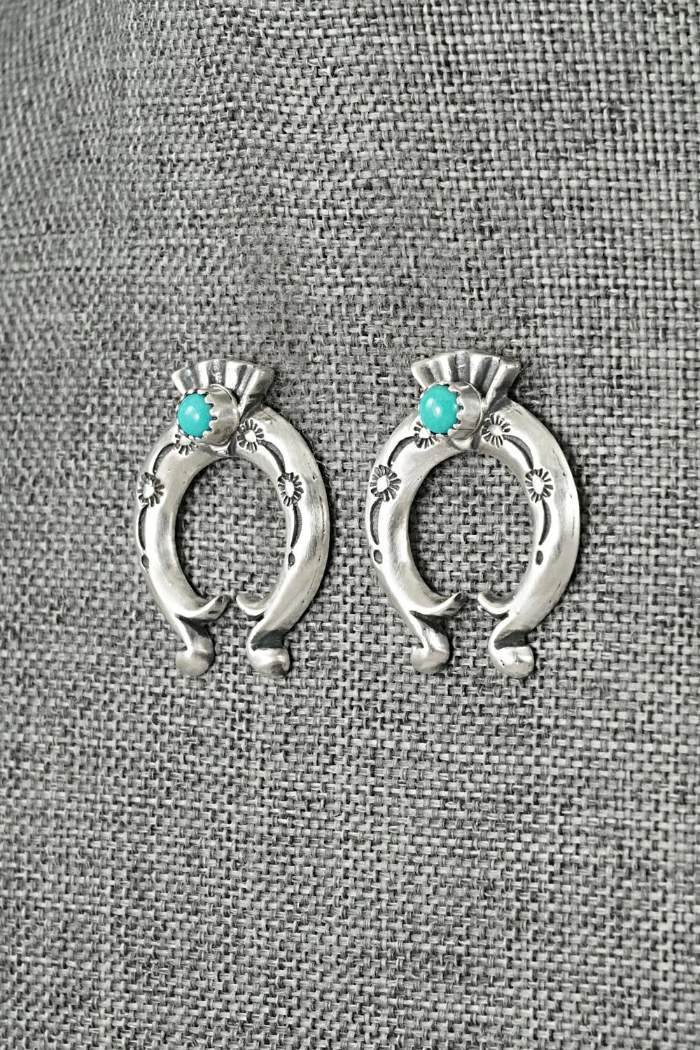 Turquoise & Sterling Silver Earrings - Adrienne Gordon