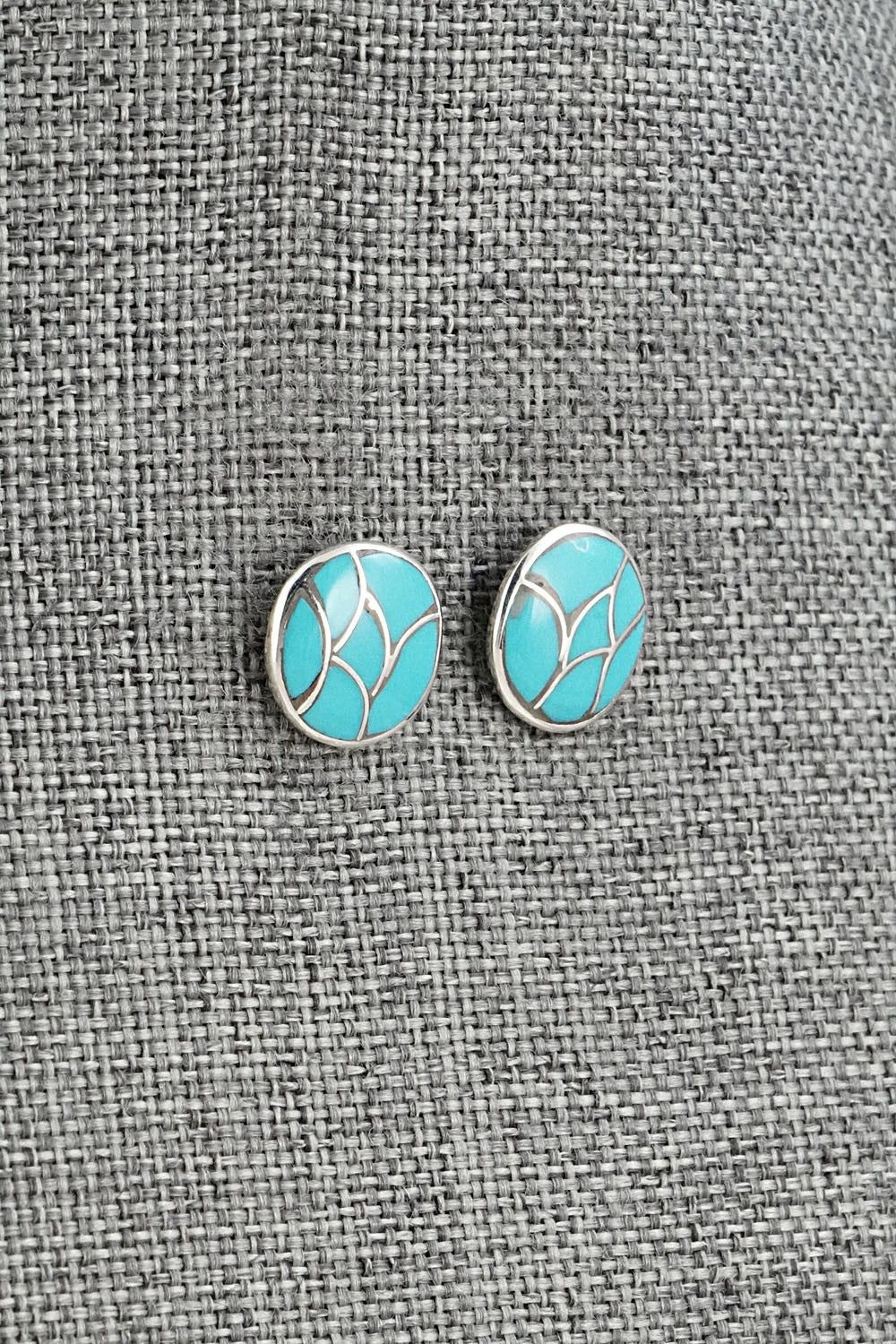 Turquoise & Sterling Silver Earrings - Orena Leekya