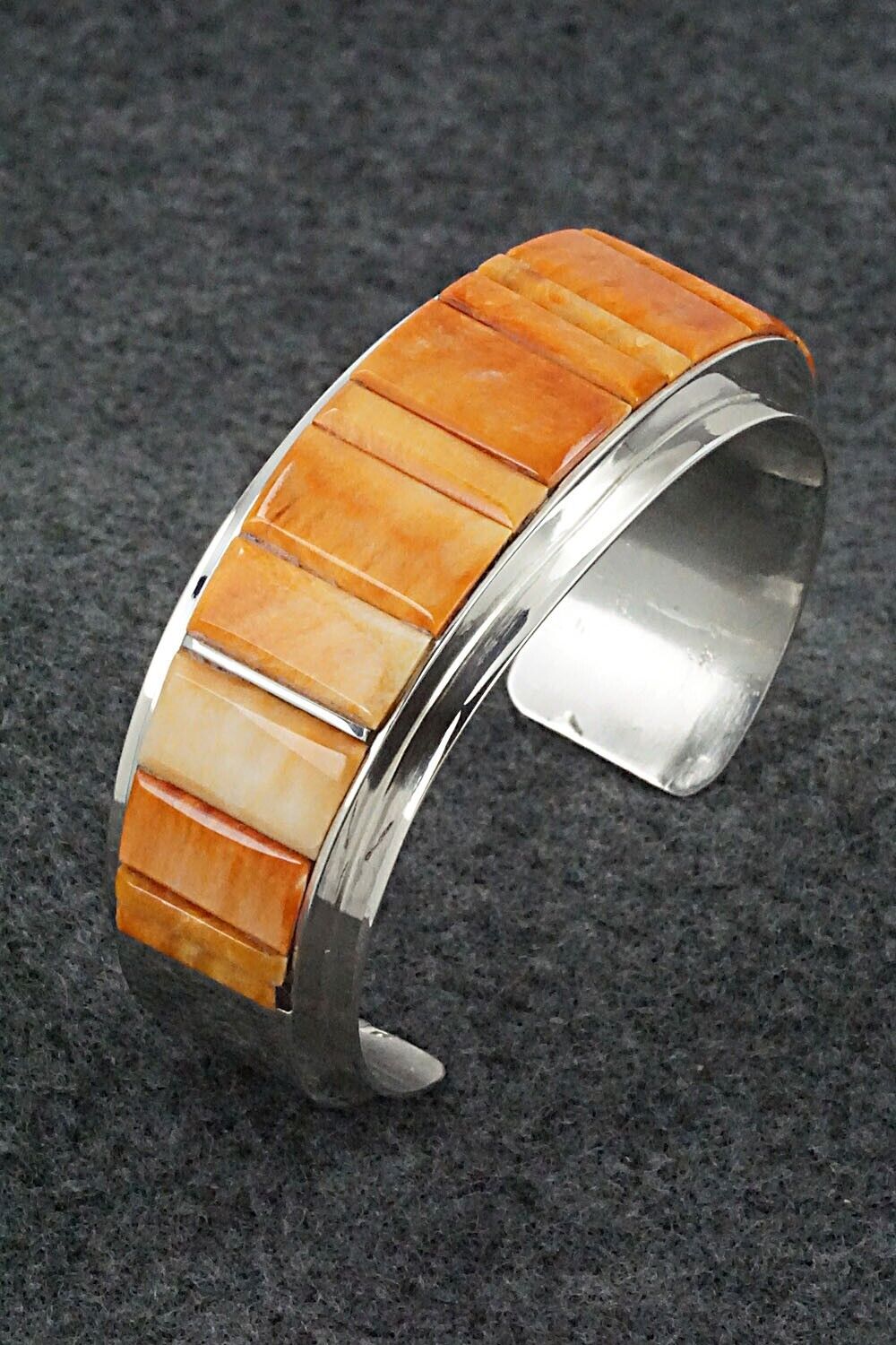 Spiny Oyster & Sterling Silver Bracelet - Harold Smith