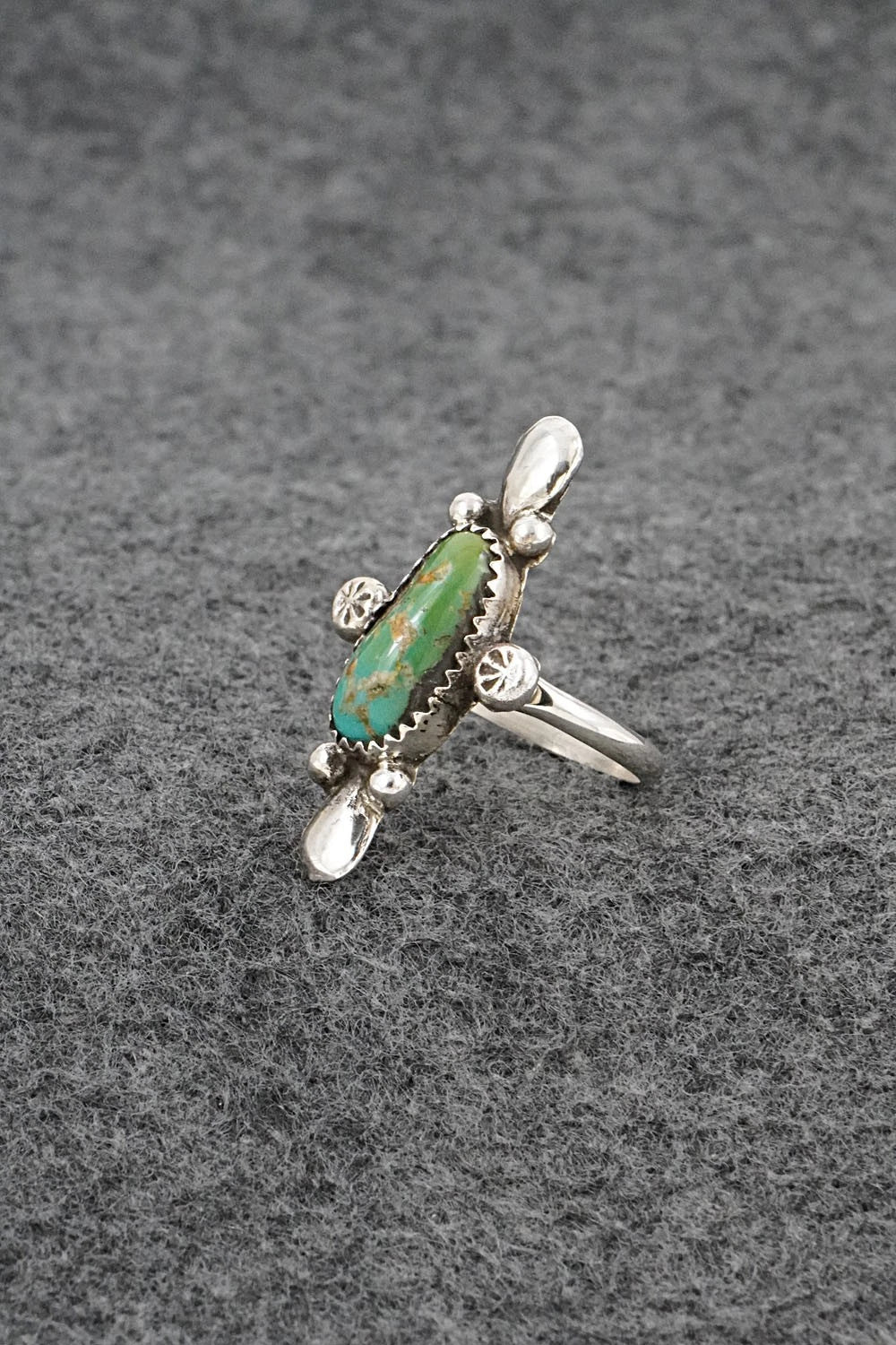 Turquoise & Sterling Silver Ring - Priscilla Reeder - Size 8