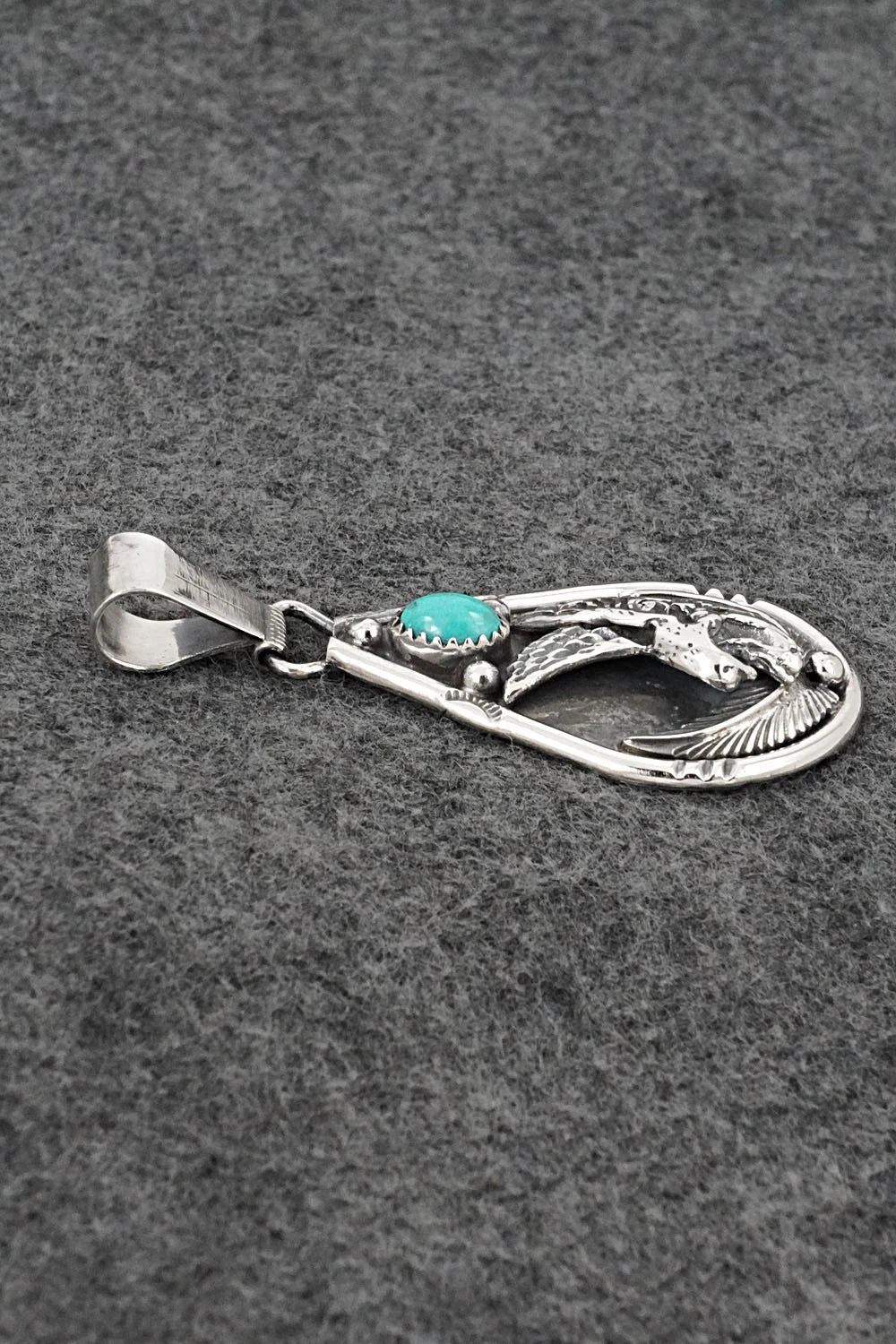 Turquoise & Sterling Silver Pendant - Darrell Morgan