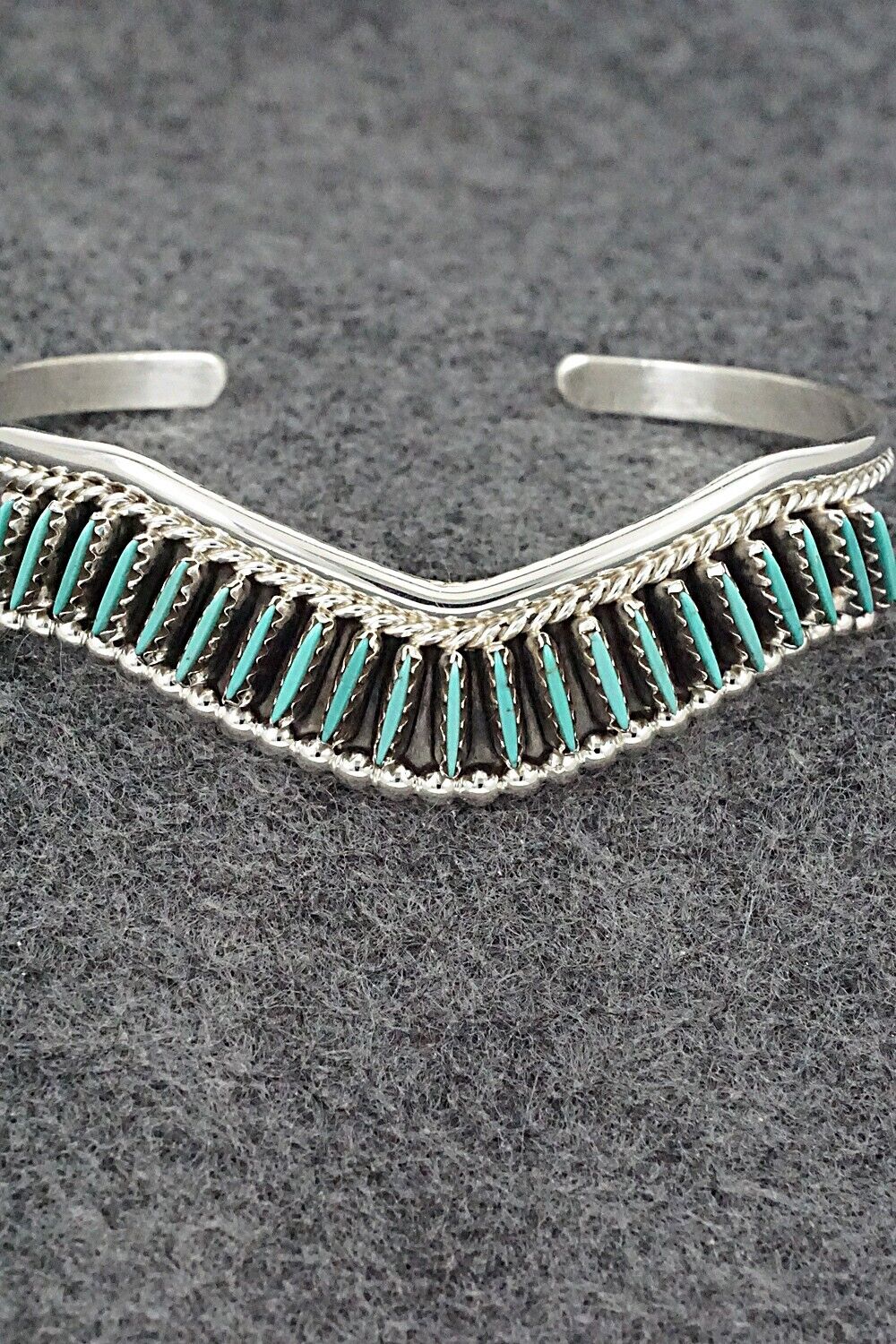 Turquoise & Sterling Silver Bracelet - Roland Francisco