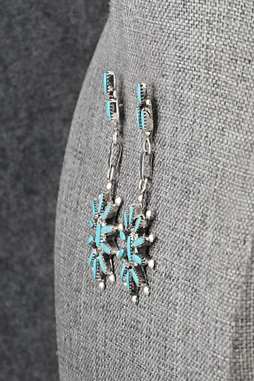 Turquoise & Sterling Silver Earrings - Evonne Hustito