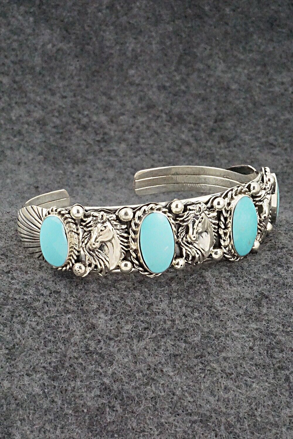 Turquoise & Sterling Silver Bracelet - Bobby Platero