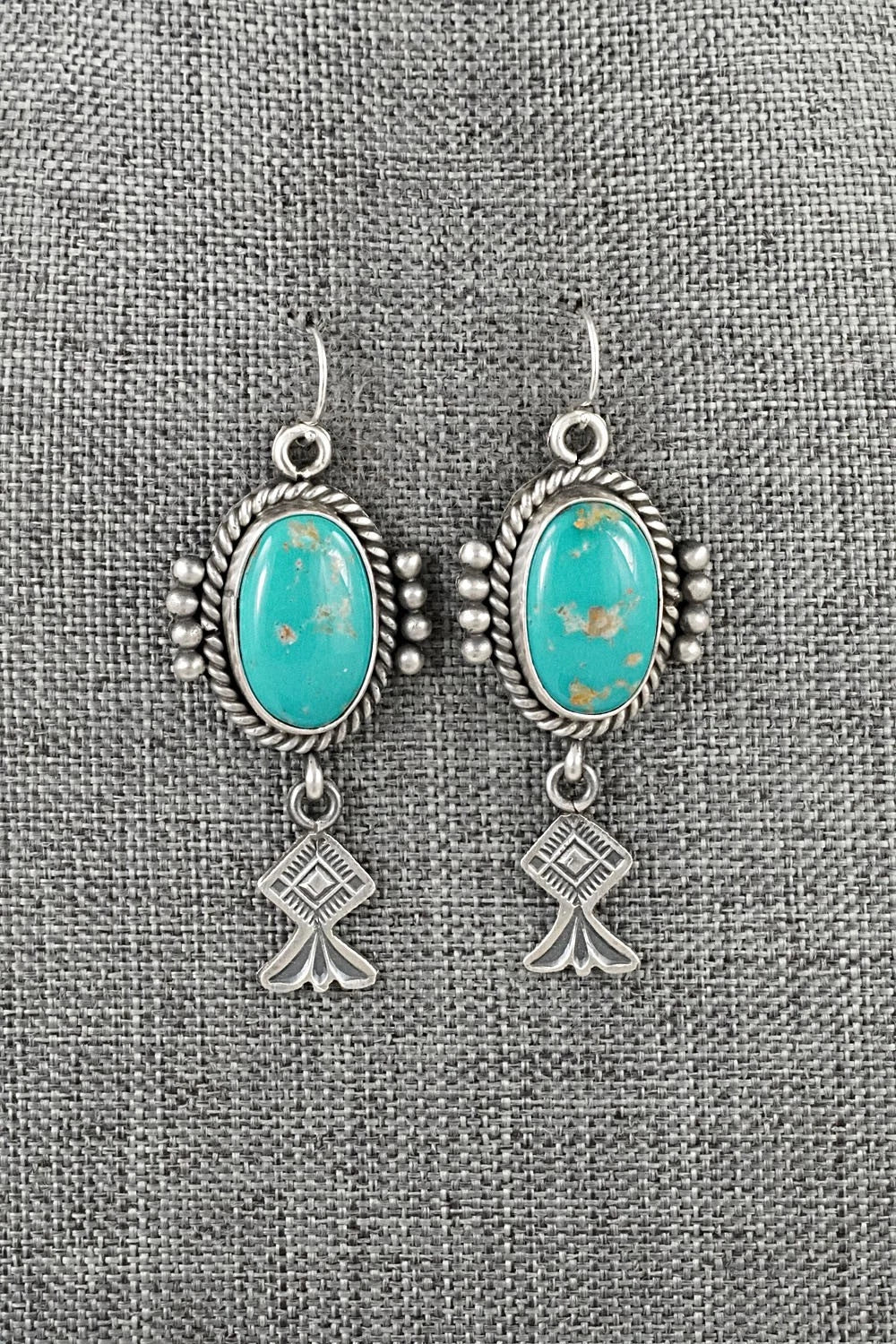 Turquoise & Sterling Silver Earrings - Michael Calladitto
