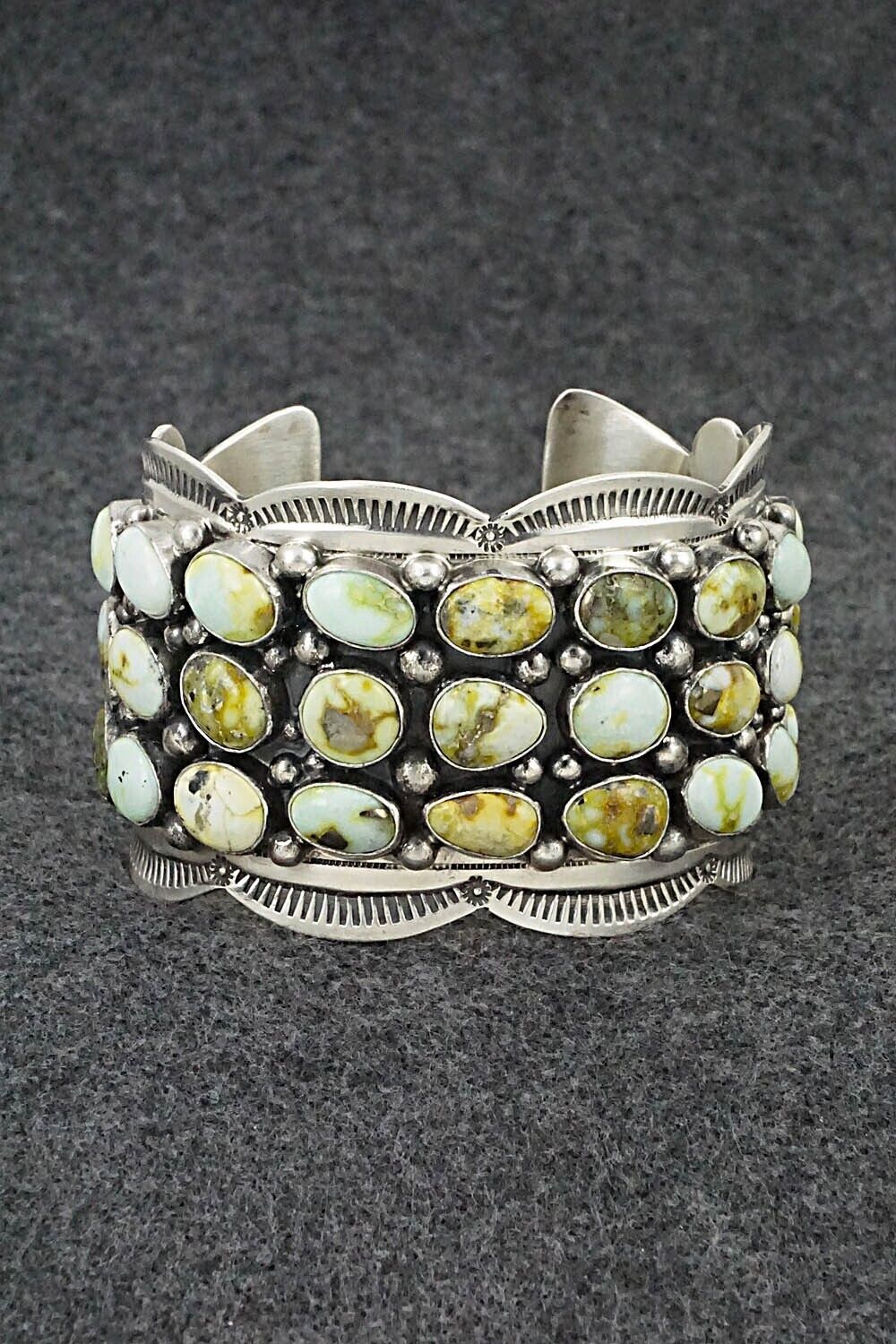 Variscite & Sterling Silver Bracelet - Tom Lewis