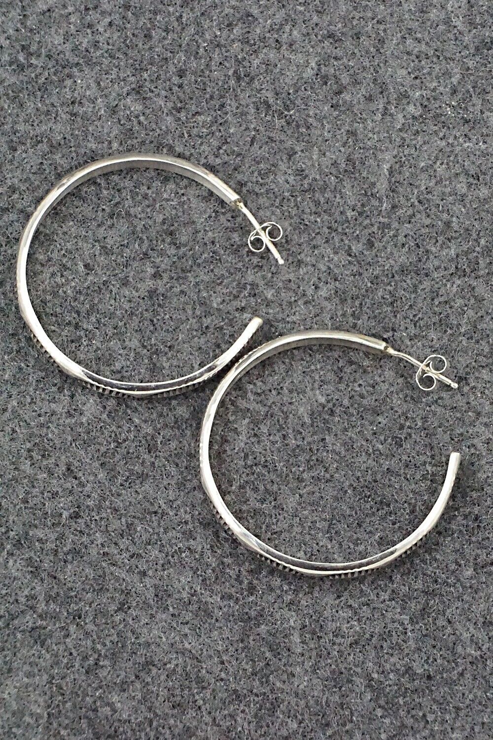 Sterling Silver Hoop Earrings - Elaine Tahe
