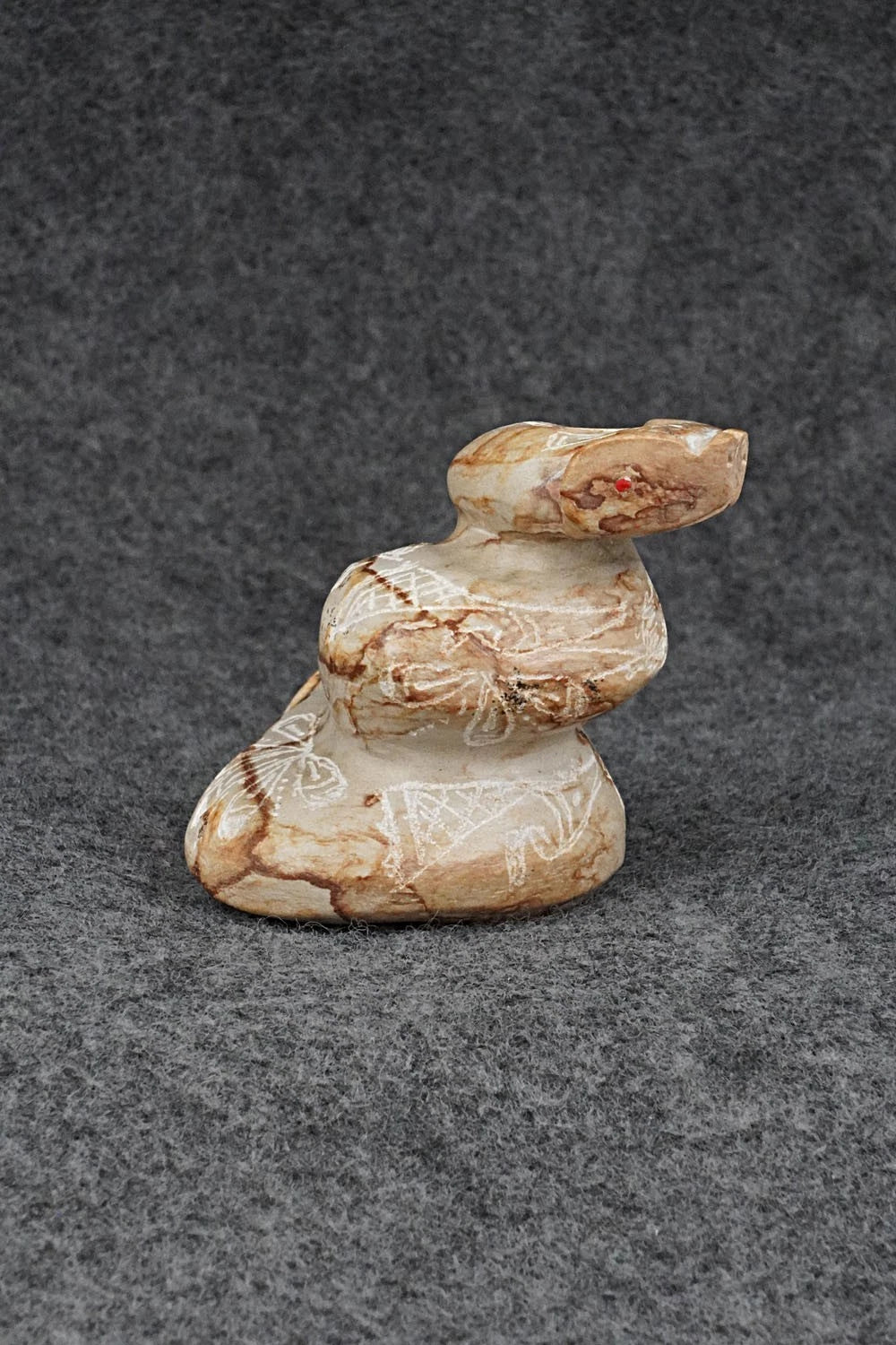 Rattlesnake Zuni Fetish Carving - Adrian Cachini