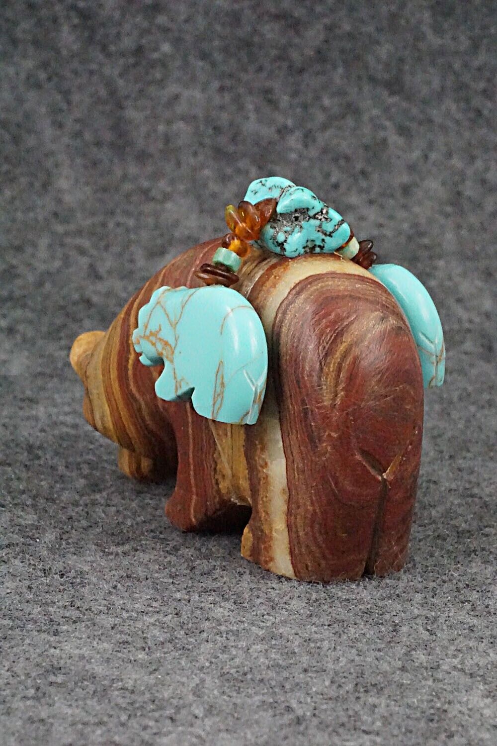 Bear and Cubs Zuni Fetish Carving - Douglas Martza