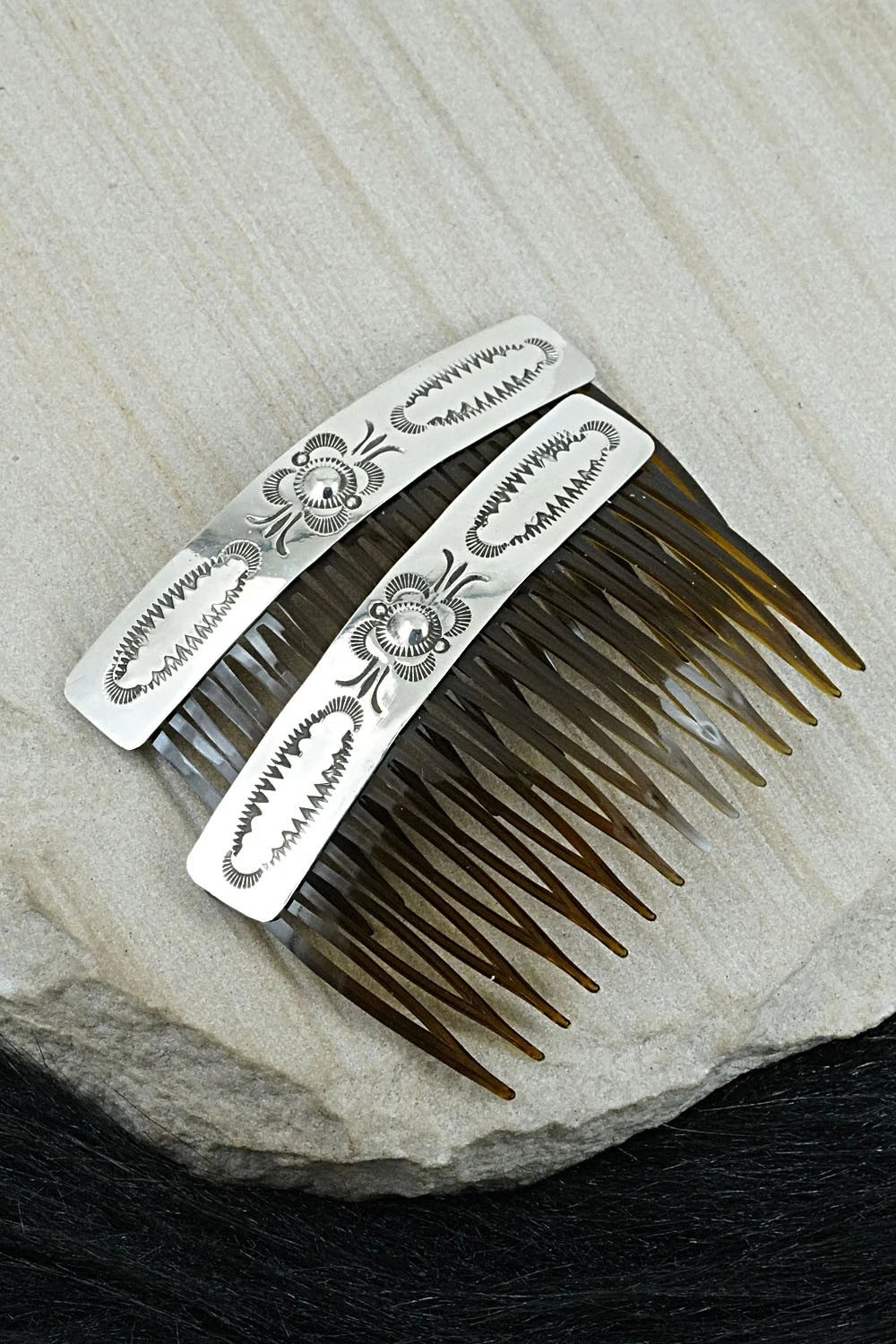Sterling Silver Hair Combs - Bertha Begay