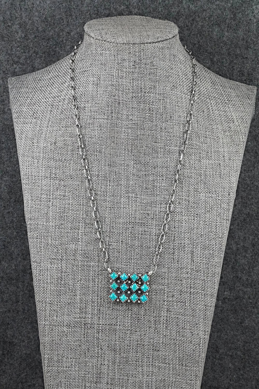 Turquoise & Sterling Silver Necklace - Melissa Anderson