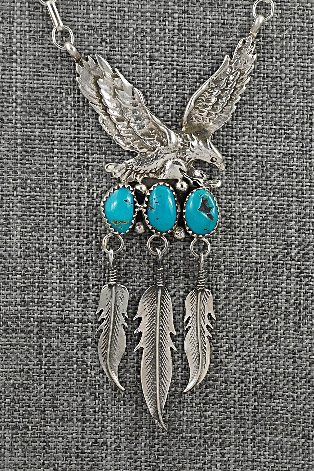 Turquoise & Sterling Silver Necklace - Henry Attakai