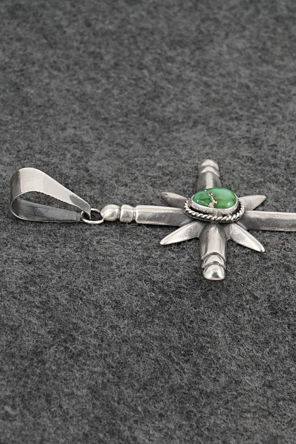 Turquoise & Sterling Silver Pendant - Eugene Gruber