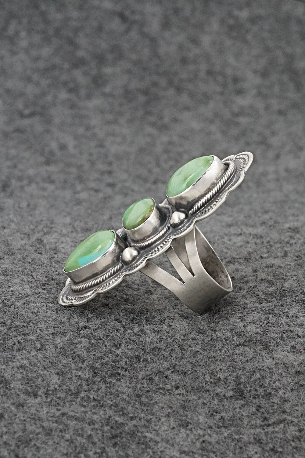 Turquoise & Sterling Silver Ring - Bobby Johnson - Size 8