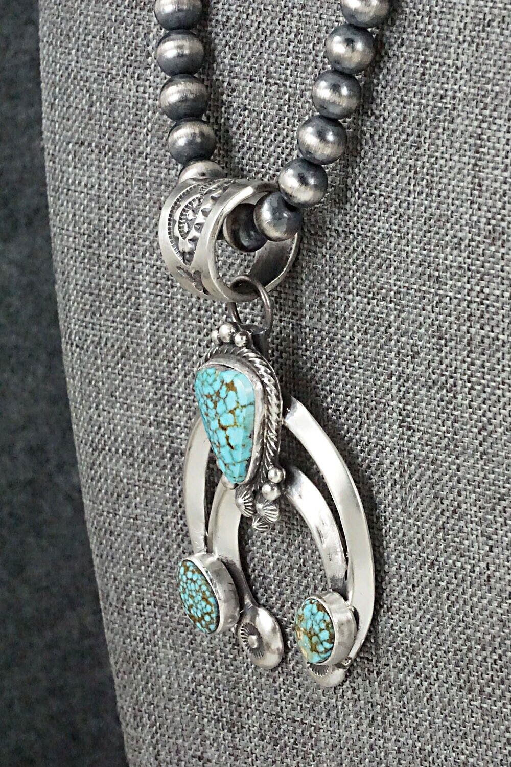 Turquoise & Sterling Silver Necklace - Tom Lewis