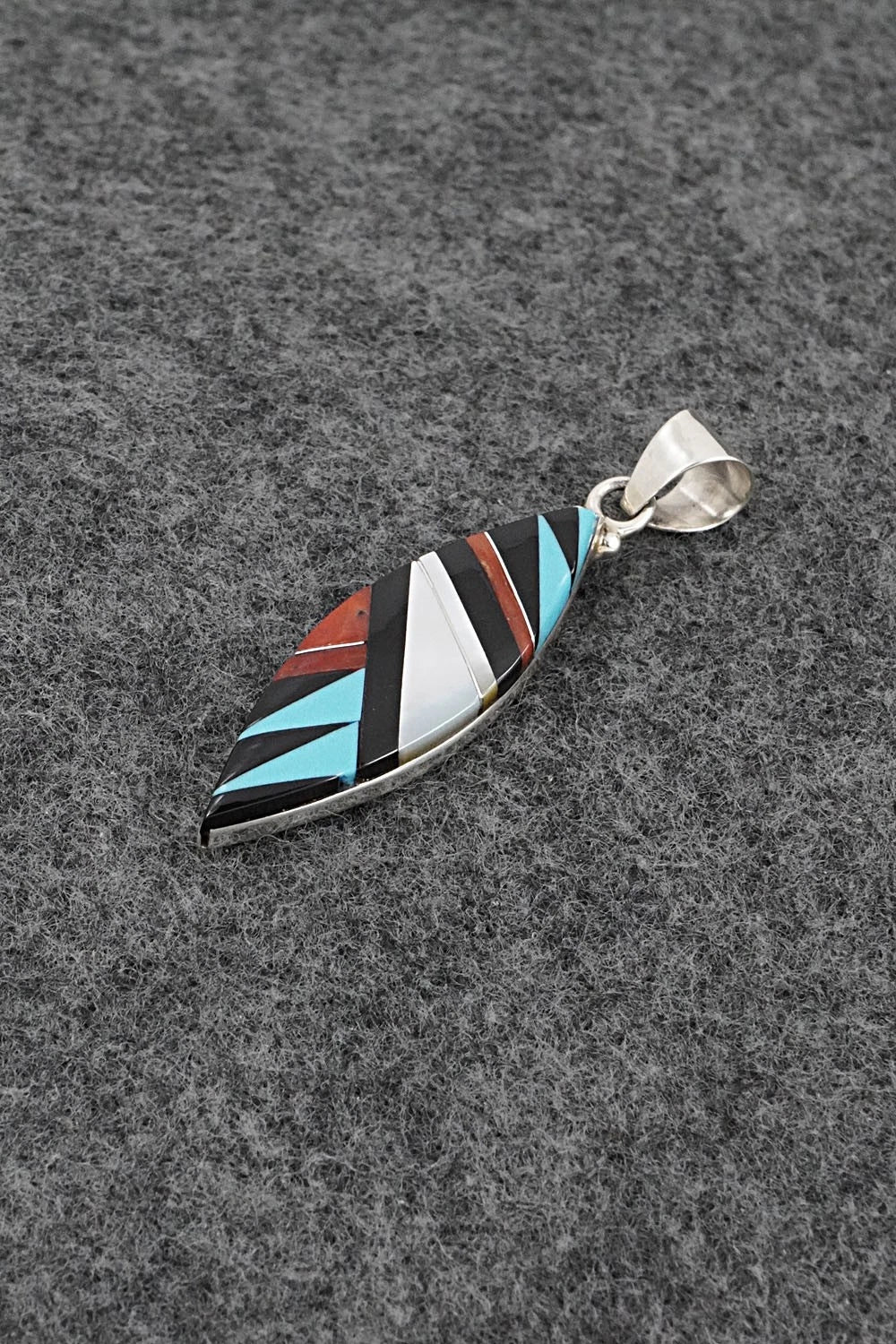 Multi-Stone & Sterling Silver Pendant - Cleo Kallestewa