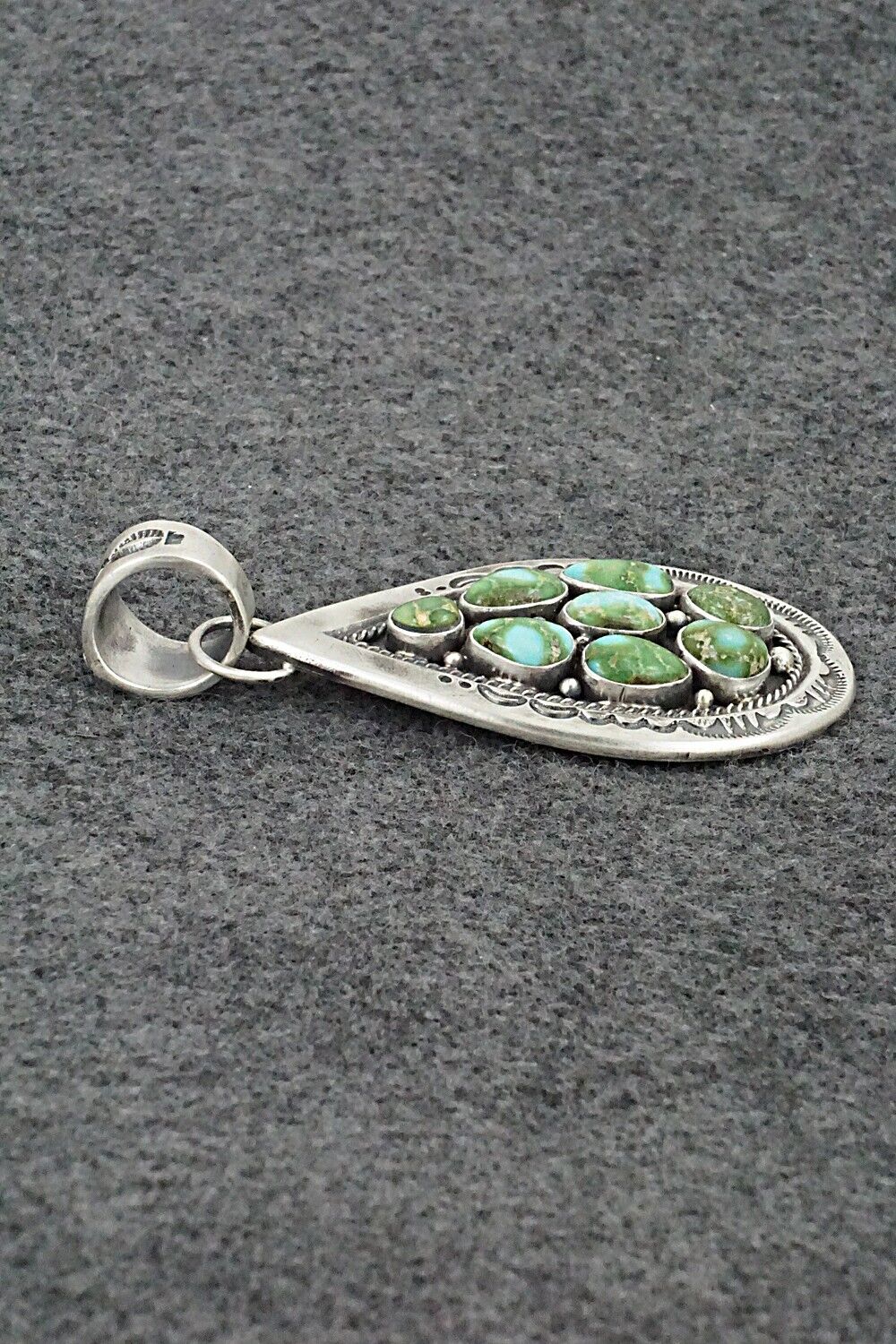 Turquoise & Sterling Silver Pendant - Samuel Yellowhair