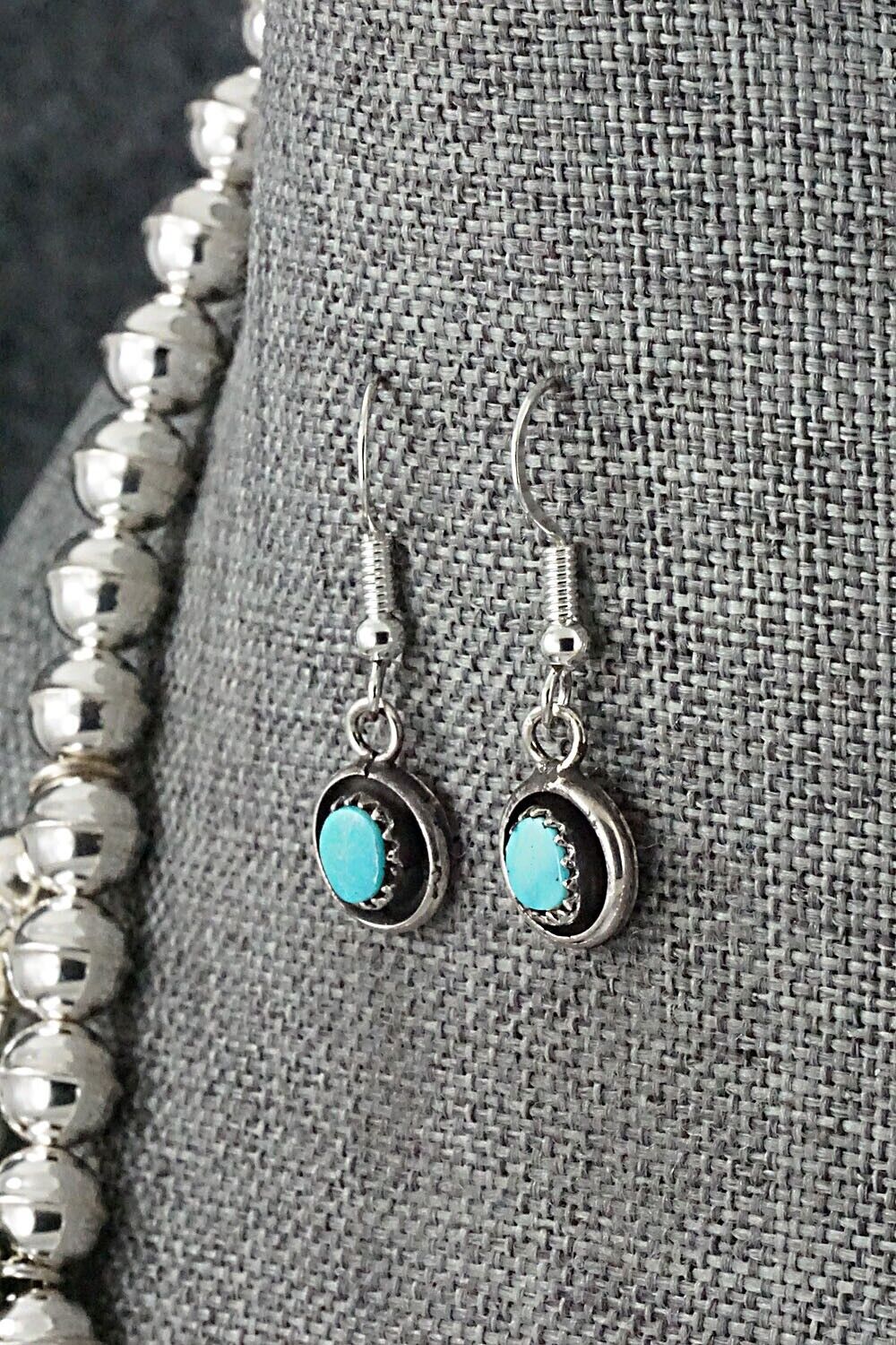 Turquoise & Sterling Silver Squash Blossom Set - Phil Garcia