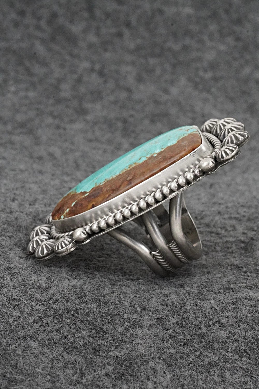 Turquoise & Sterling Silver Ring - Michael Calladitto - Size 7.5