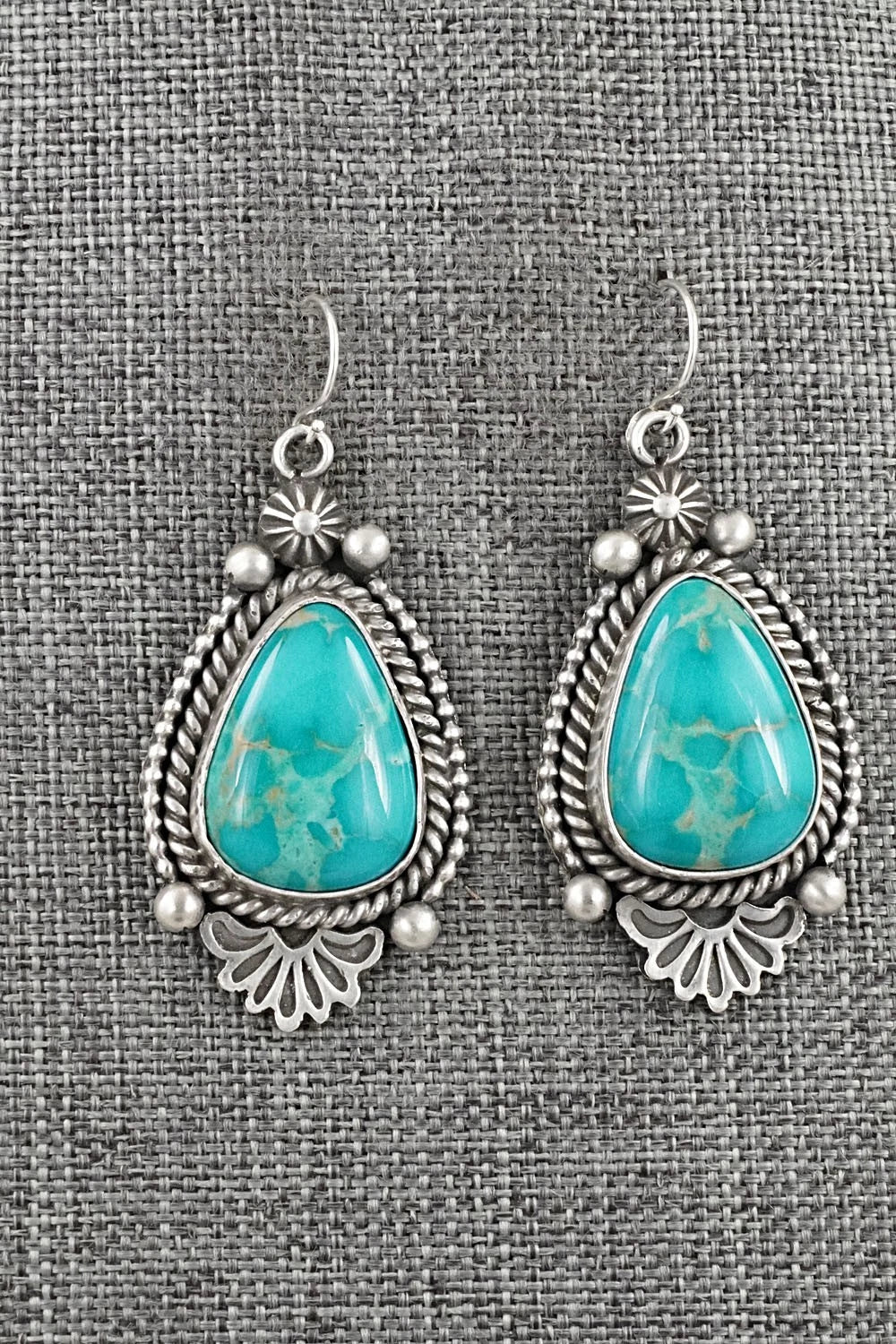 Turquoise & Sterling Silver Earrings - Michael Calladitto