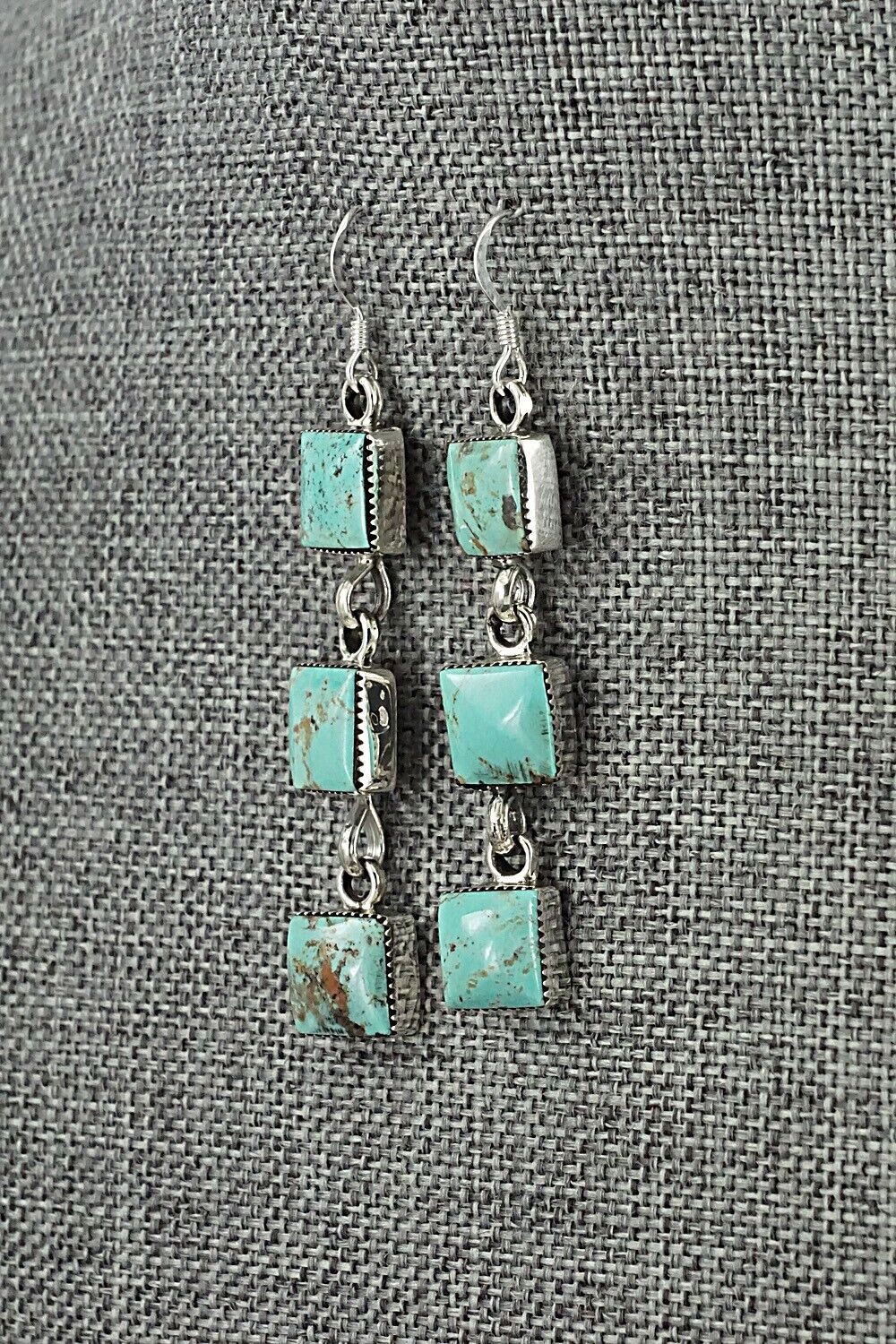 Turquoise & Sterling Silver Earrings - Marie Bahe