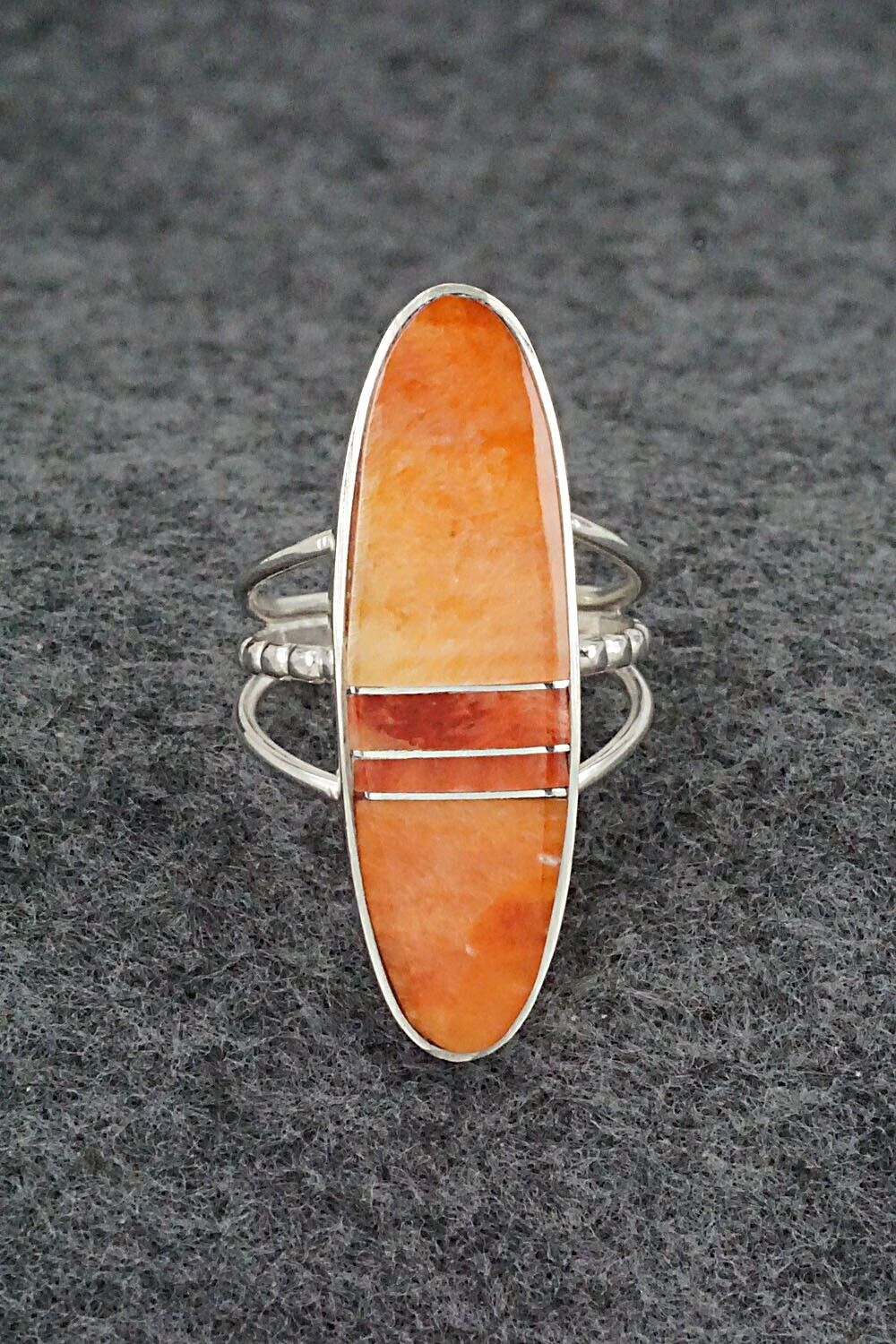 Spiny Oyster & Sterling Silver Ring - Harold Smith - Size 5.5