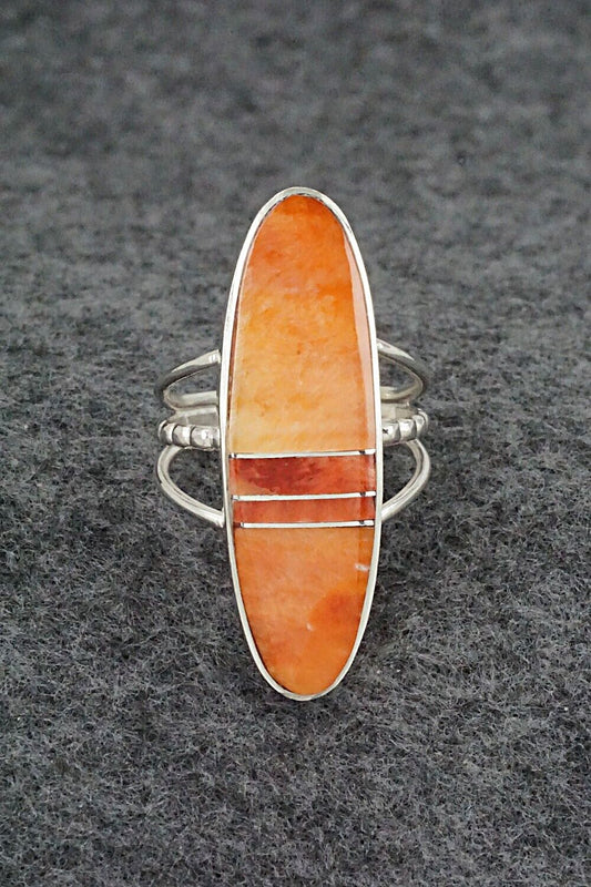 Spiny Oyster & Sterling Silver Ring - Harold Smith - Size 5.5