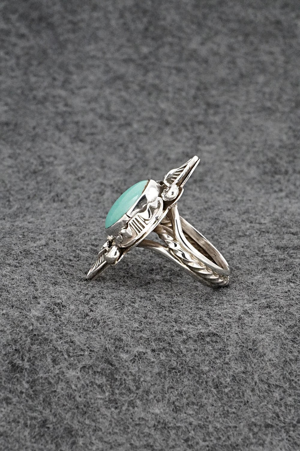 Turquoise & Sterling Silver Ring - Emerson Delgarito - Size 8.5