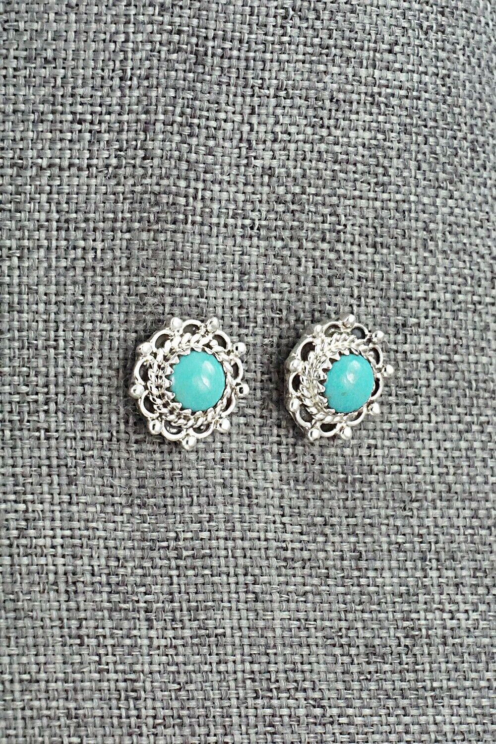 Turquoise & Sterling Silver Earrings - Hiram Largo