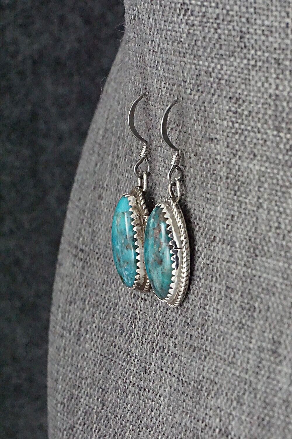 Turquoise & Sterling Silver Earrings - Ernest Hawthorne