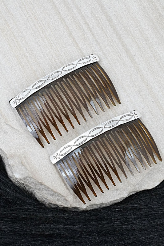 Sterling Silver Hair Combs - Bertha Begay