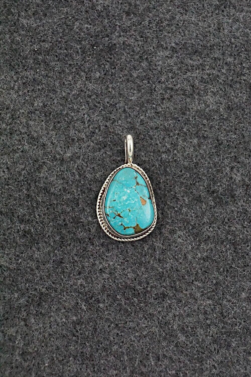 Turquoise & Sterling Silver Pendant - Ernest Hawthorne