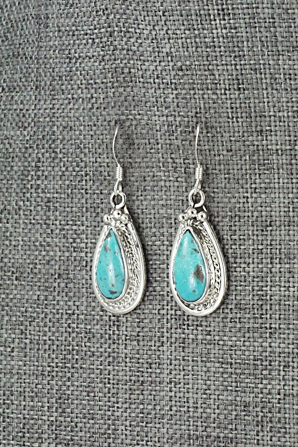 Turquoise & Sterling Silver Earrings - Verley Betone