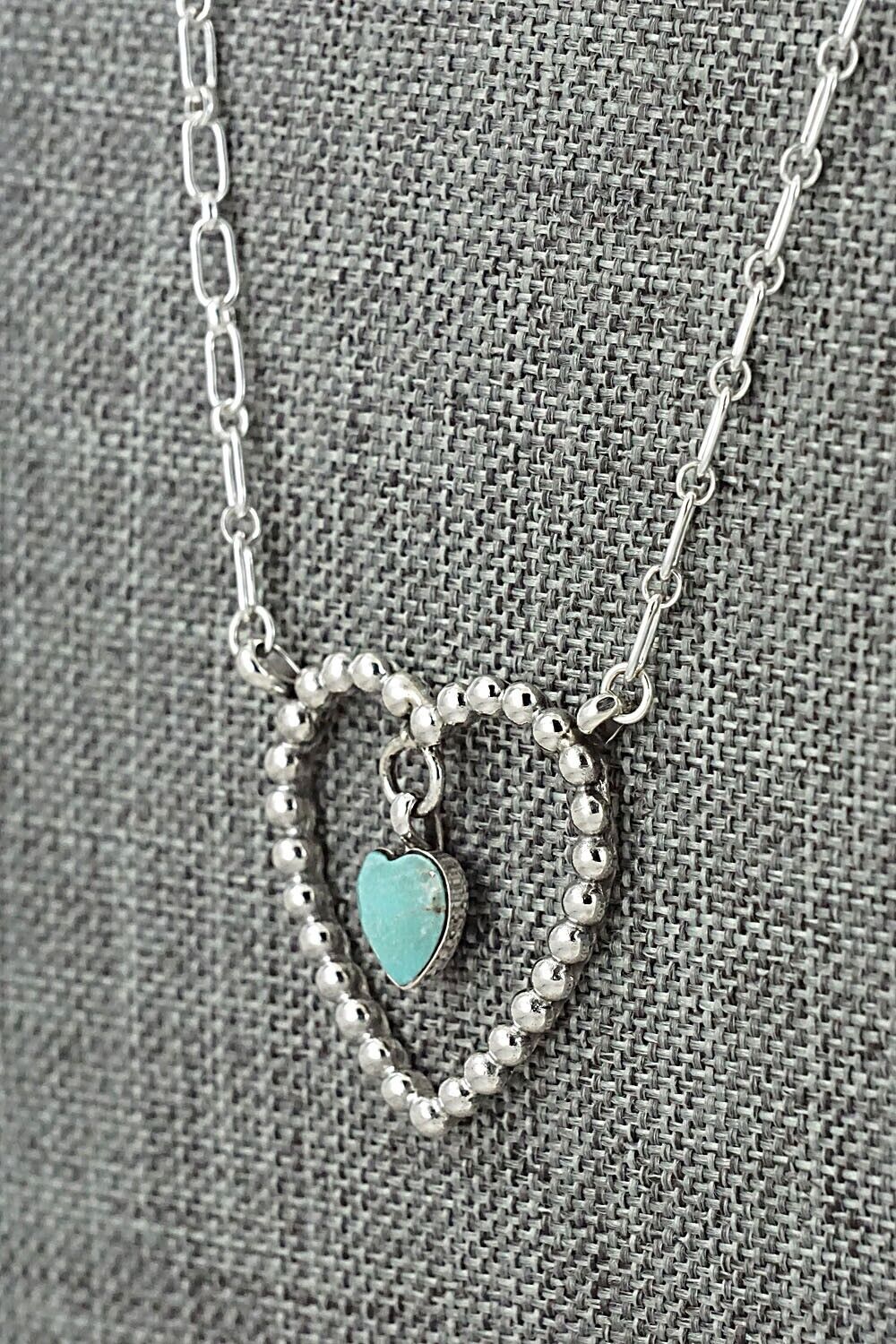 Turquoise & Sterling Silver Necklace - Franklin Johnson