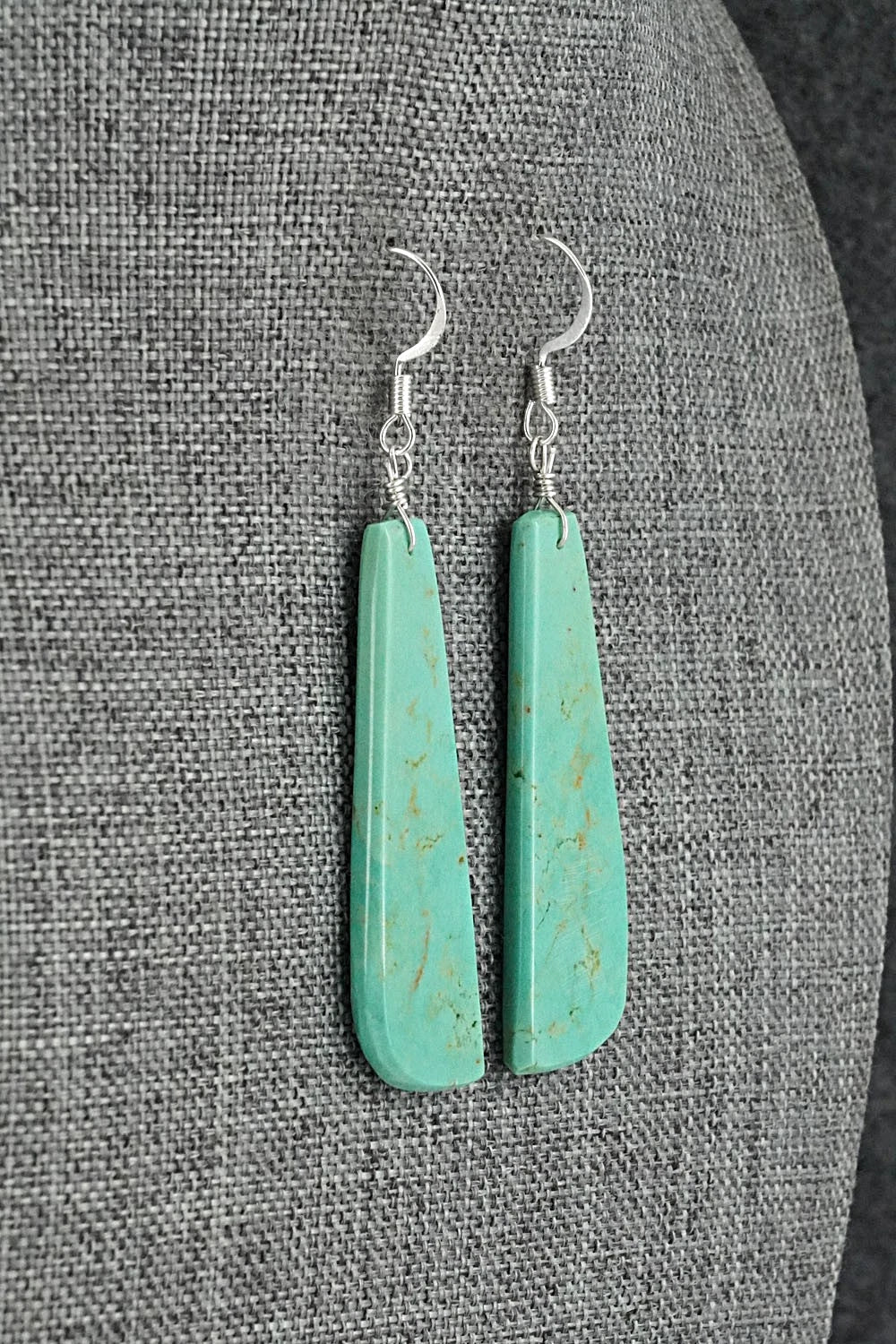 Turquoise & Sterling Silver Earrings - Lupe Lovato