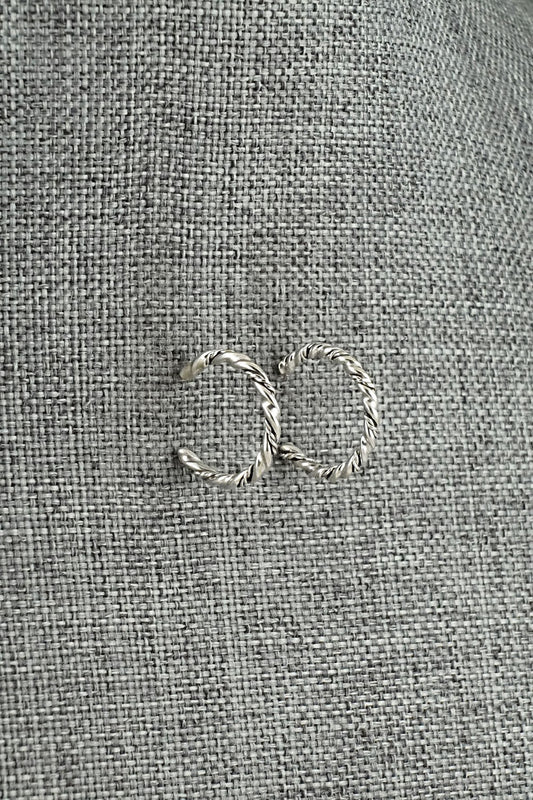 Sterling Silver Hoop Earrings - Elaine Tahe