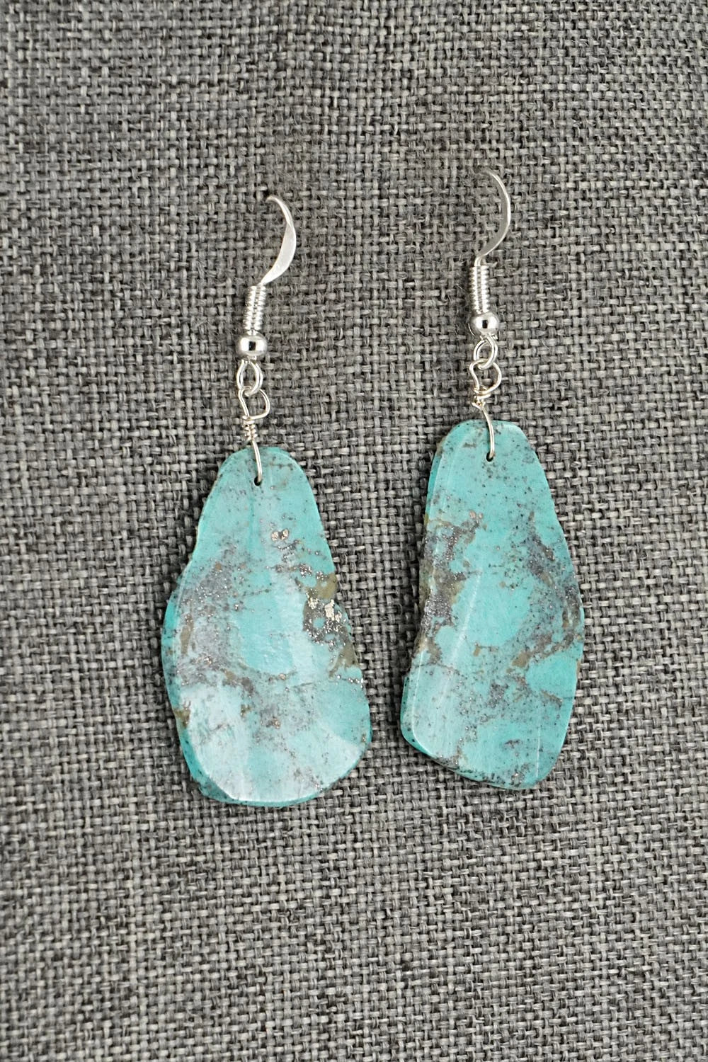 Turquoise & Sterling Silver Earrings - Louise Pete