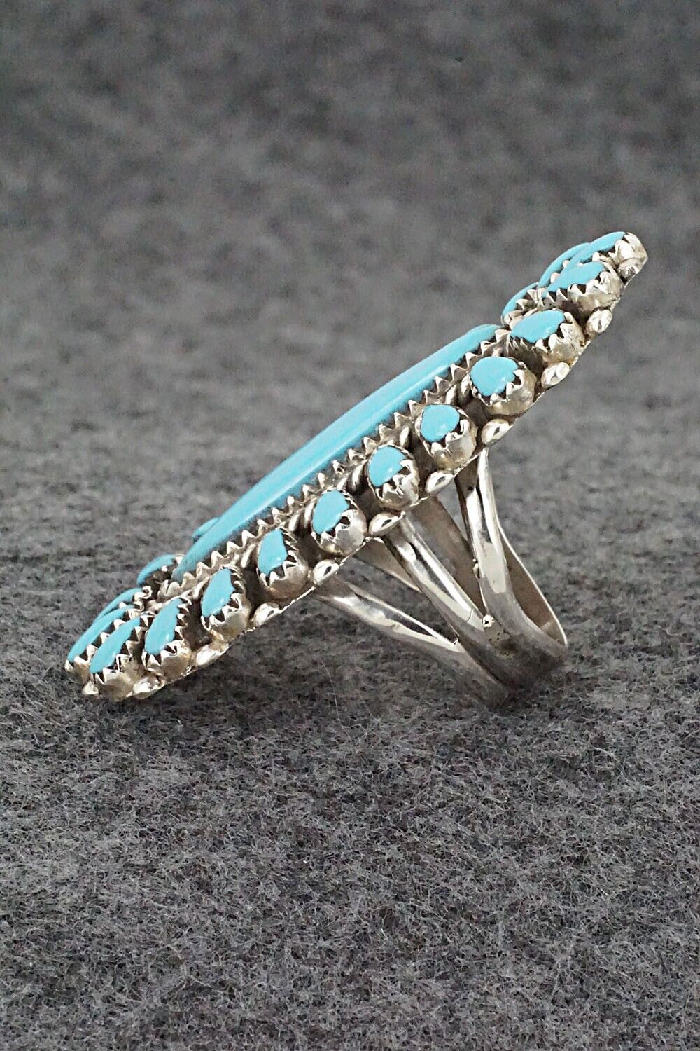 Turquoise & Sterling Silver Ring - George Gasper - Size 7