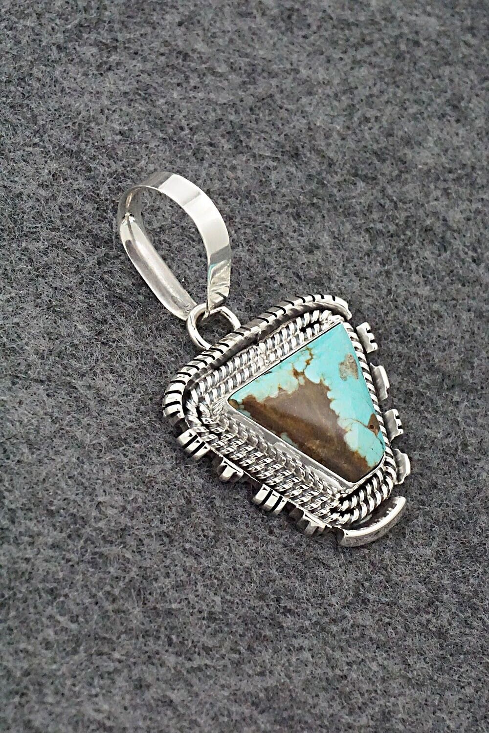 Turquoise & Sterling Silver Pendant - Randy Billy