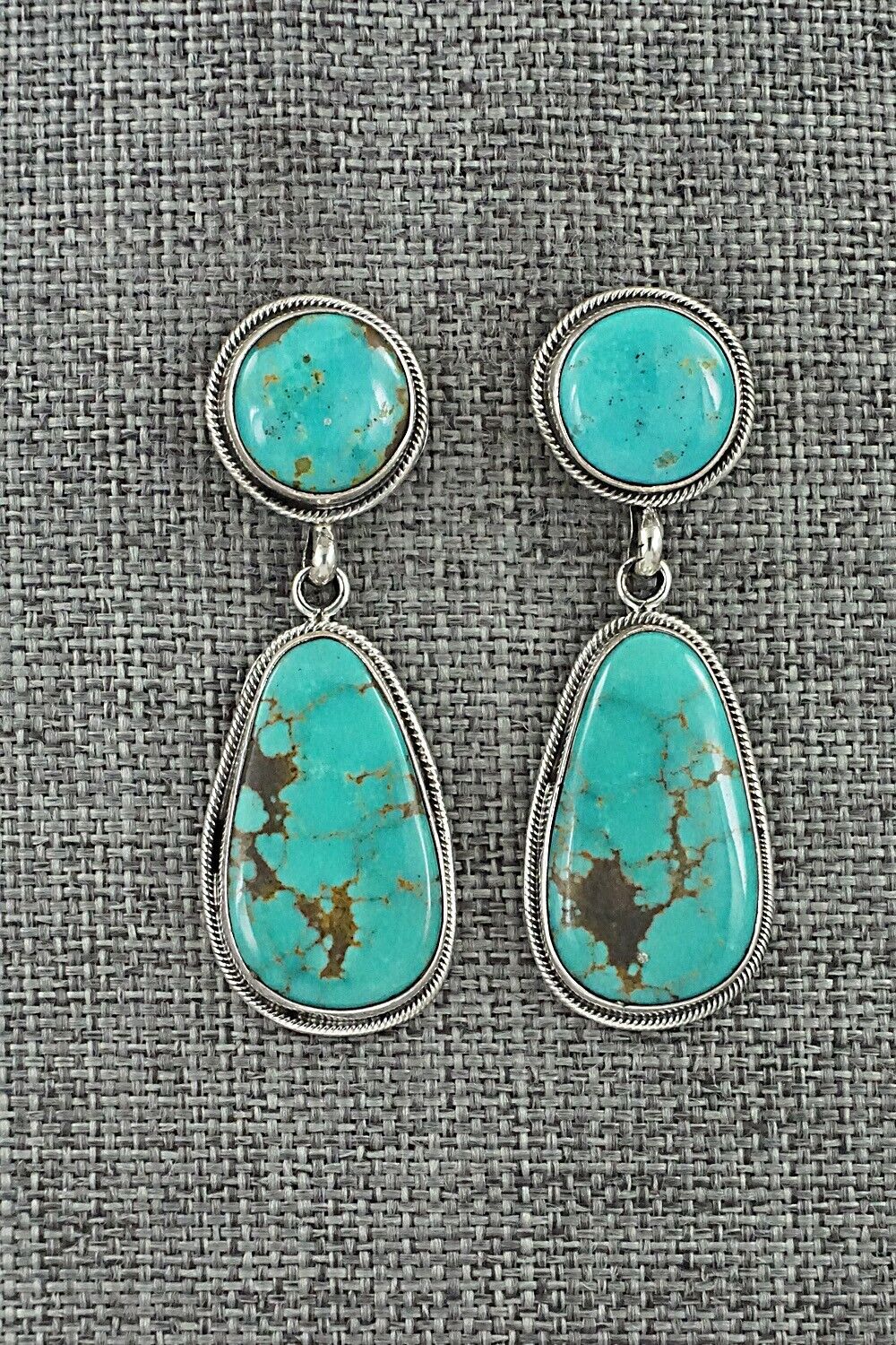 Turquoise & Sterling Silver Earrings - Mark Yazzie