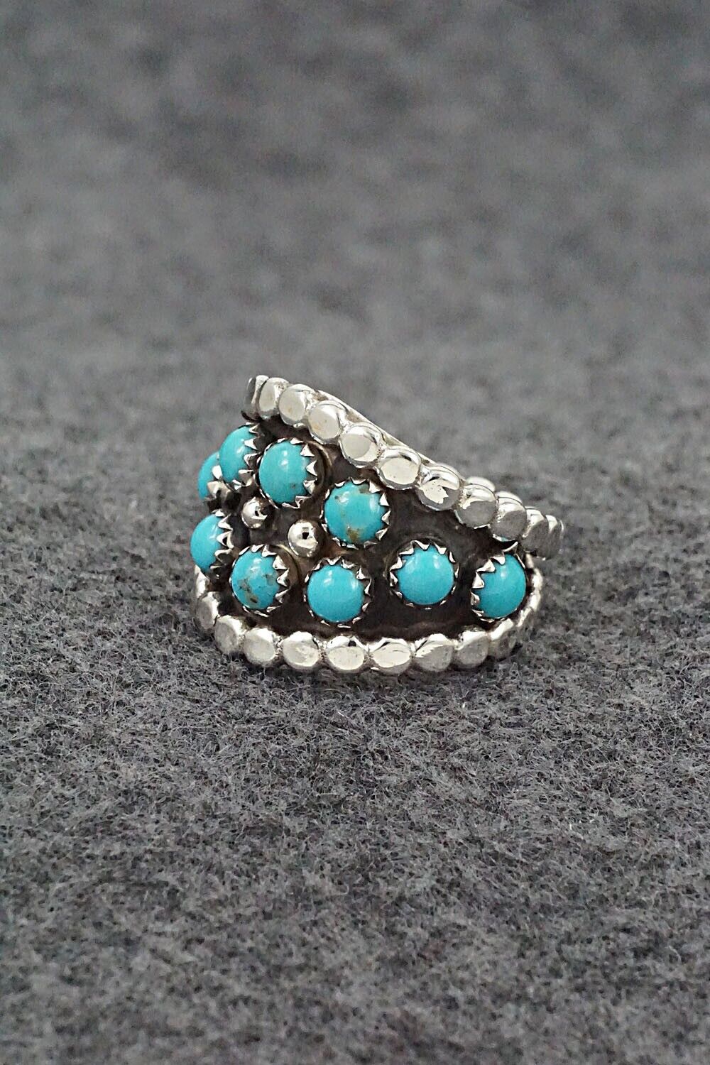 Turquoise & Sterling Silver Ring - Thomas Yazzie - Size 6.5