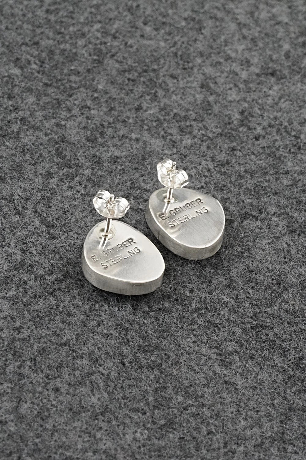 Turquoise & Sterling Silver Earrings - Eugene Gruber