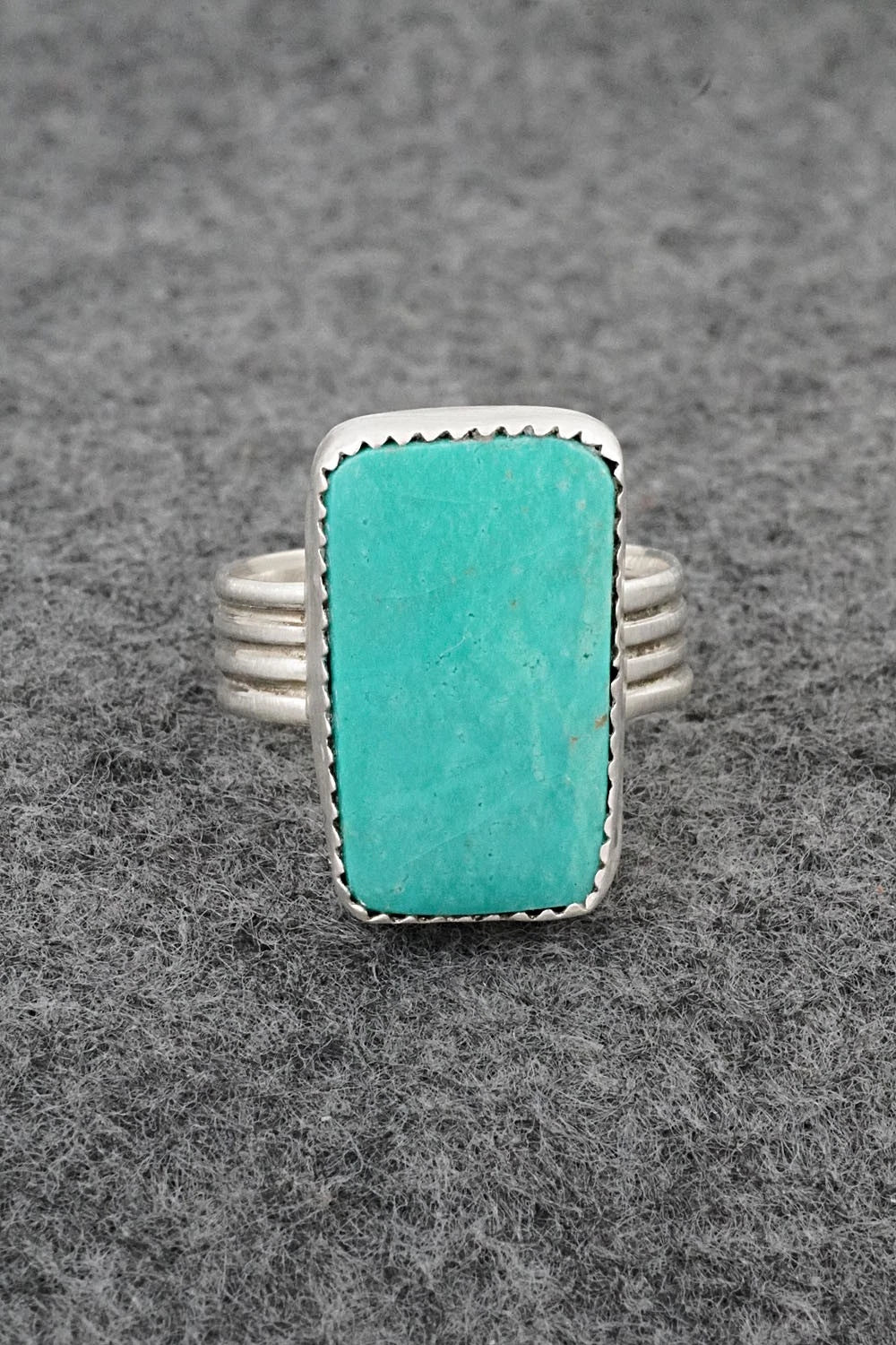 Turquoise & Sterling Silver Ring - Priscilla Reeder - Size 9.5