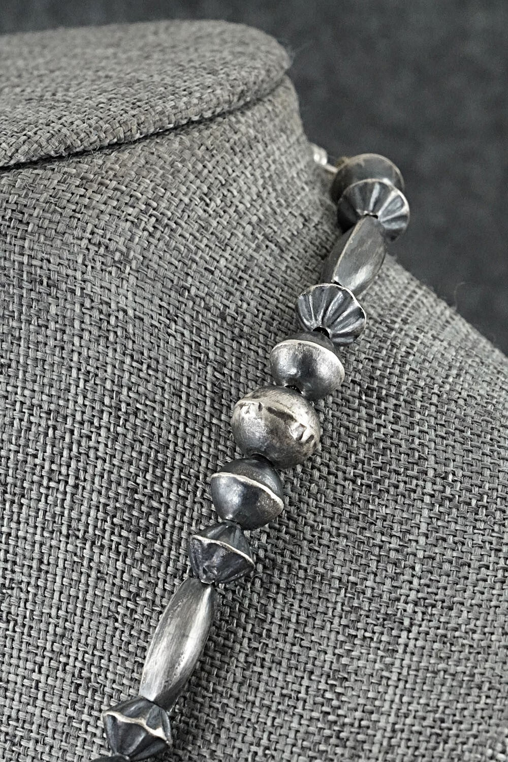 Sterling Silver Navajo Pearl Necklace 28" - Vintage